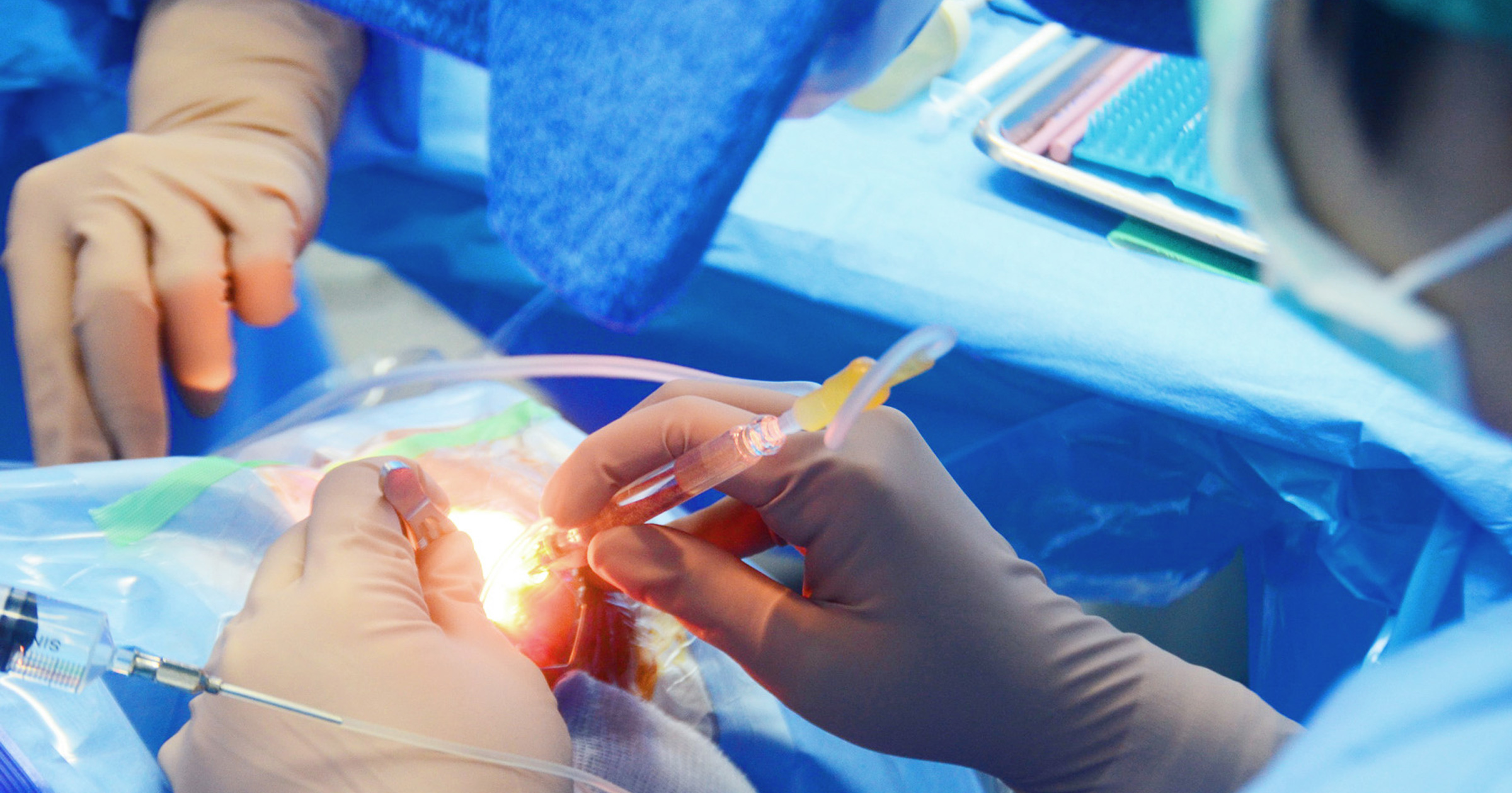 An image of surgery being performed on an eye.