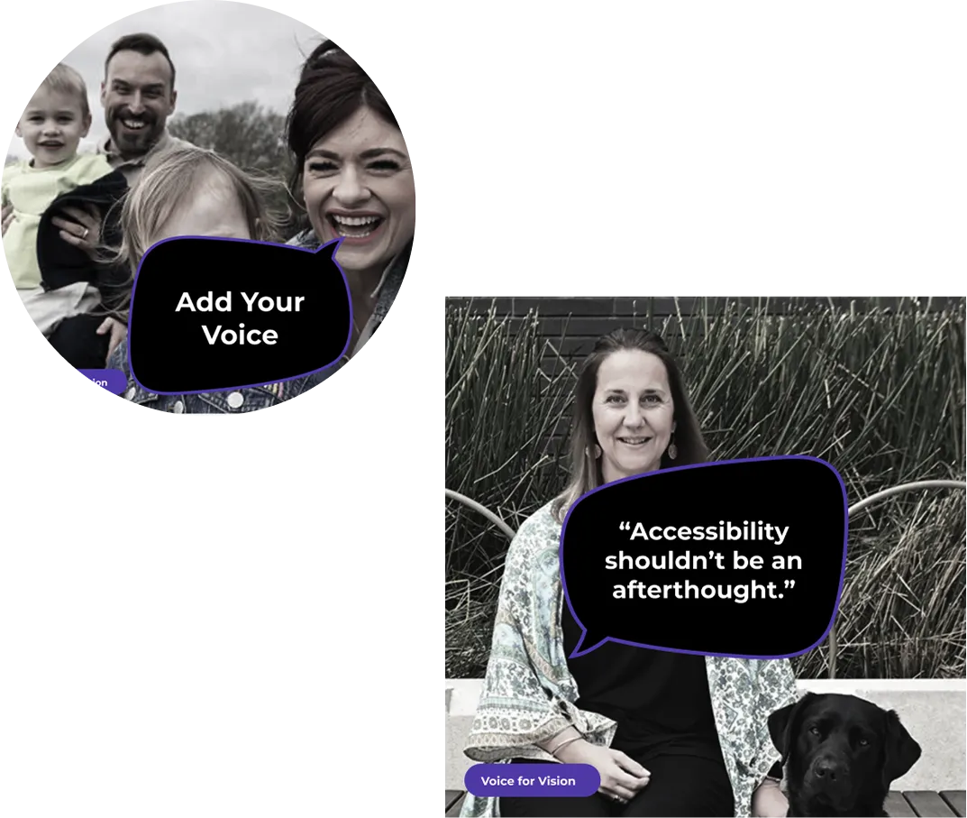 Images of people with low vision utilising smart glasses in everyday settings.
